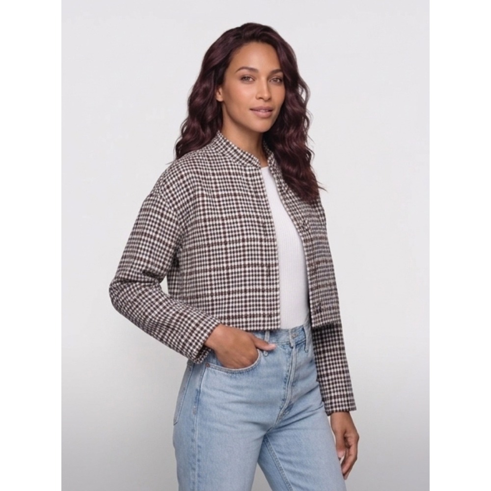 NWT Rebecca Taylor Techy‎ Houndstooth Jacket / Size L / MSRP of $525!